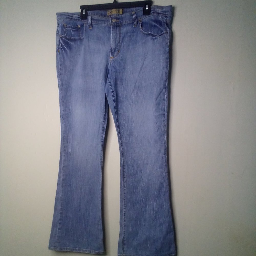 Old Navy Denim OND Jeans Women 16 Low Waist Flare Y2K Blue